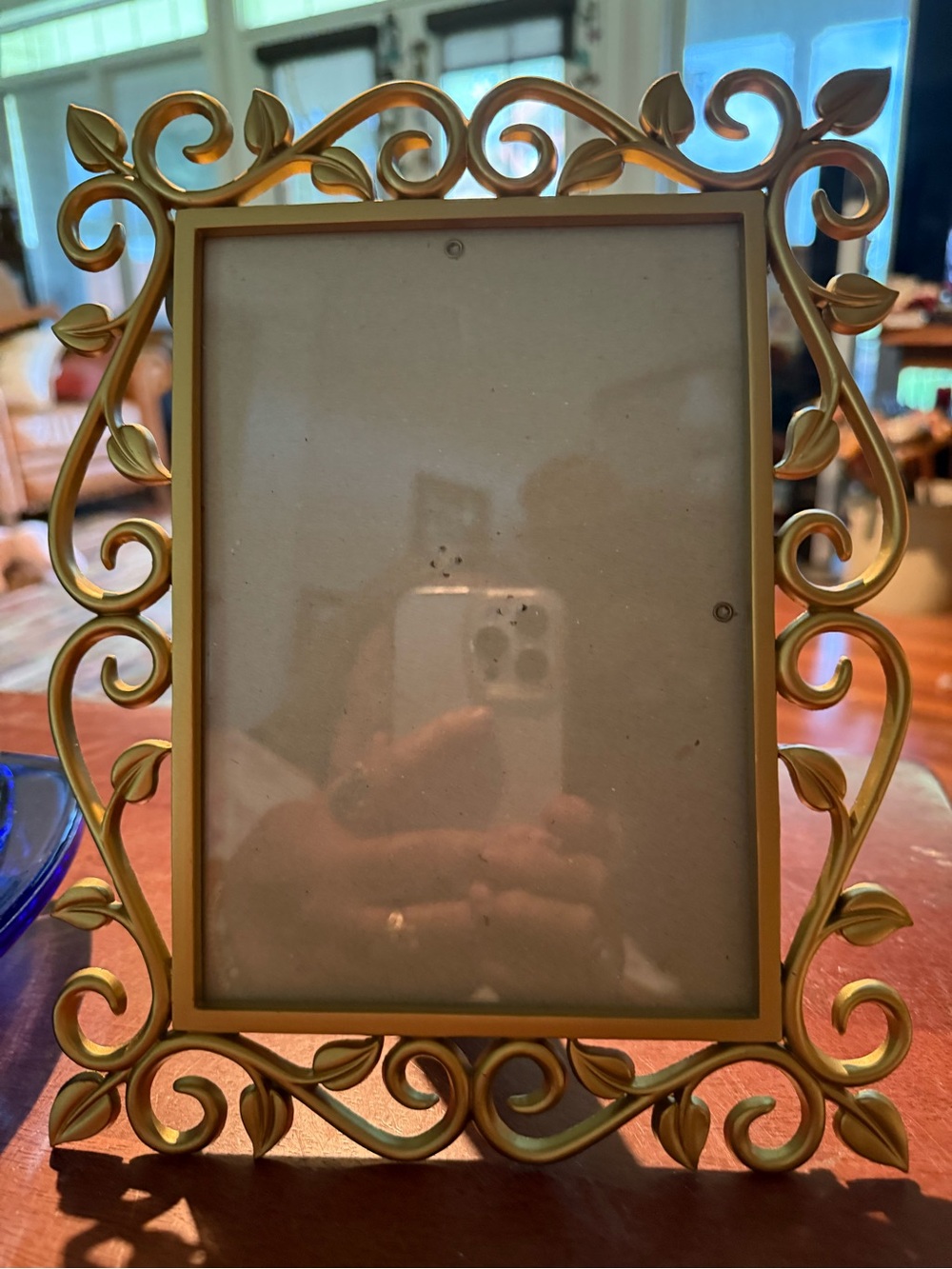 Ornate Gold Leaf Scroll Picture Frame – Decorative Home Accent